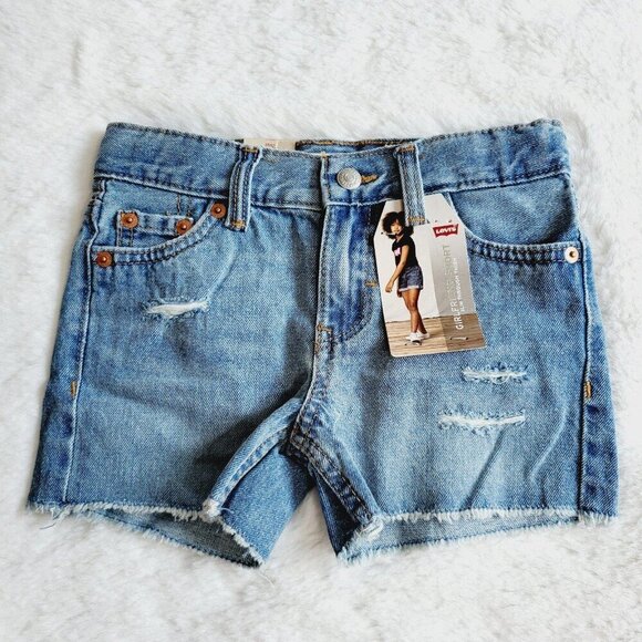Levi's Girls' Girlfriend Jean Shorts (size: 5) 4KIDN-T - Picture 2 of 7